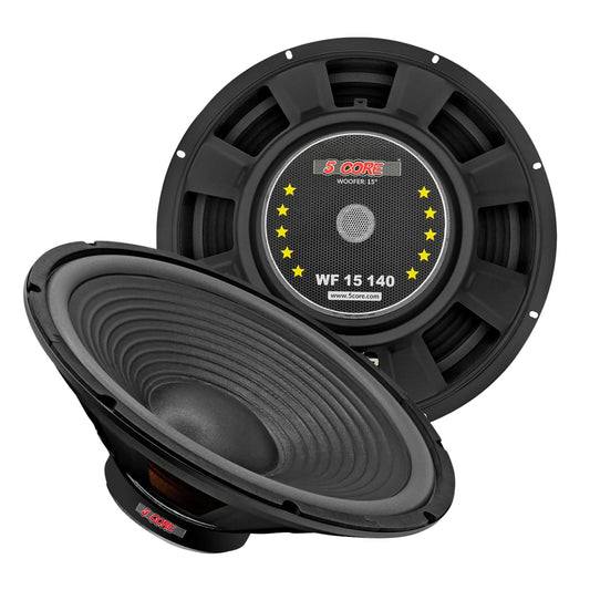 5 Core 15" Subwoofer Speaker 450W MAX PA DJ Replacement Audio Sub Woofer 8Ohm Bass Driver